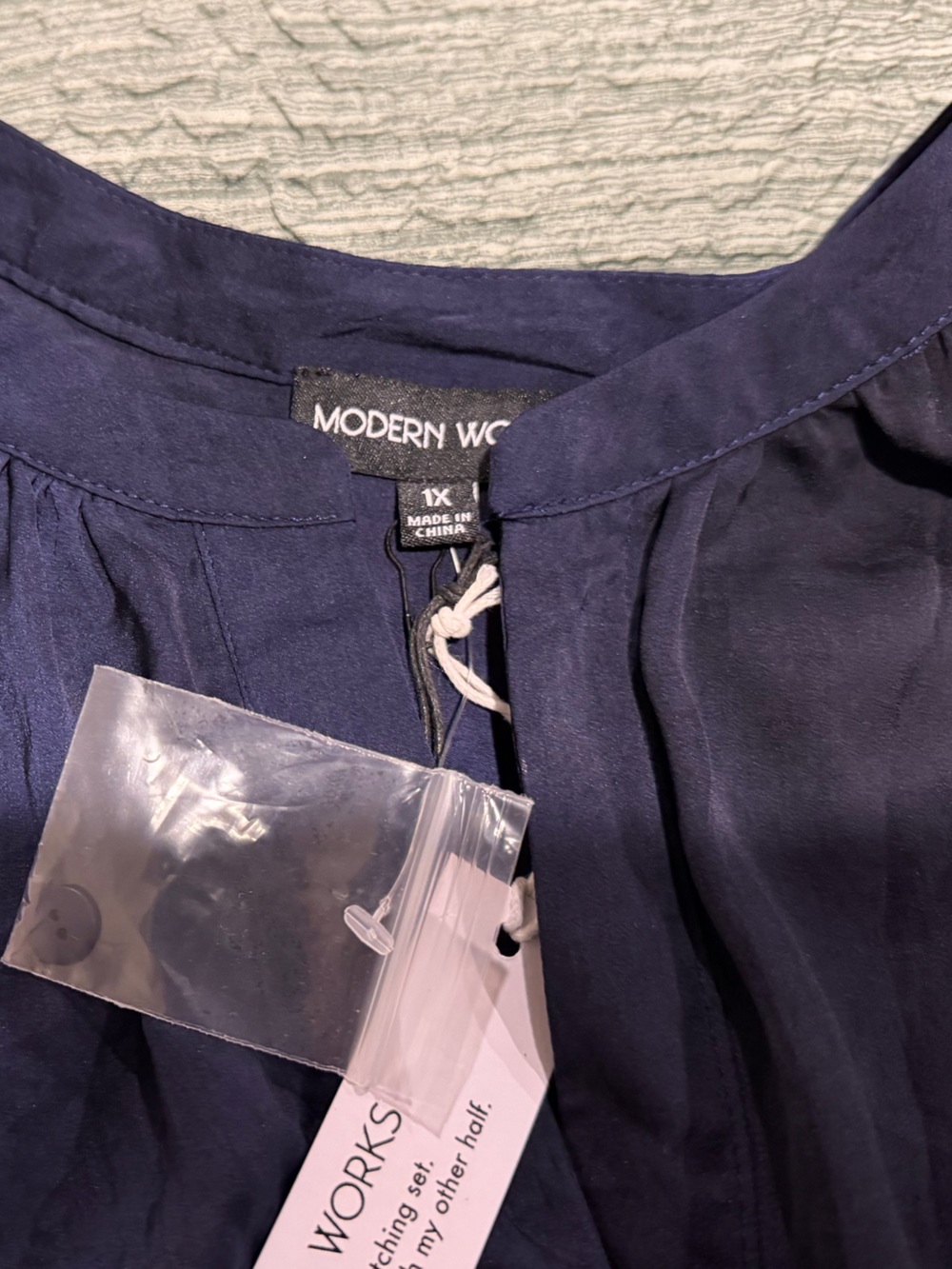 Modern Works Navy Blouse